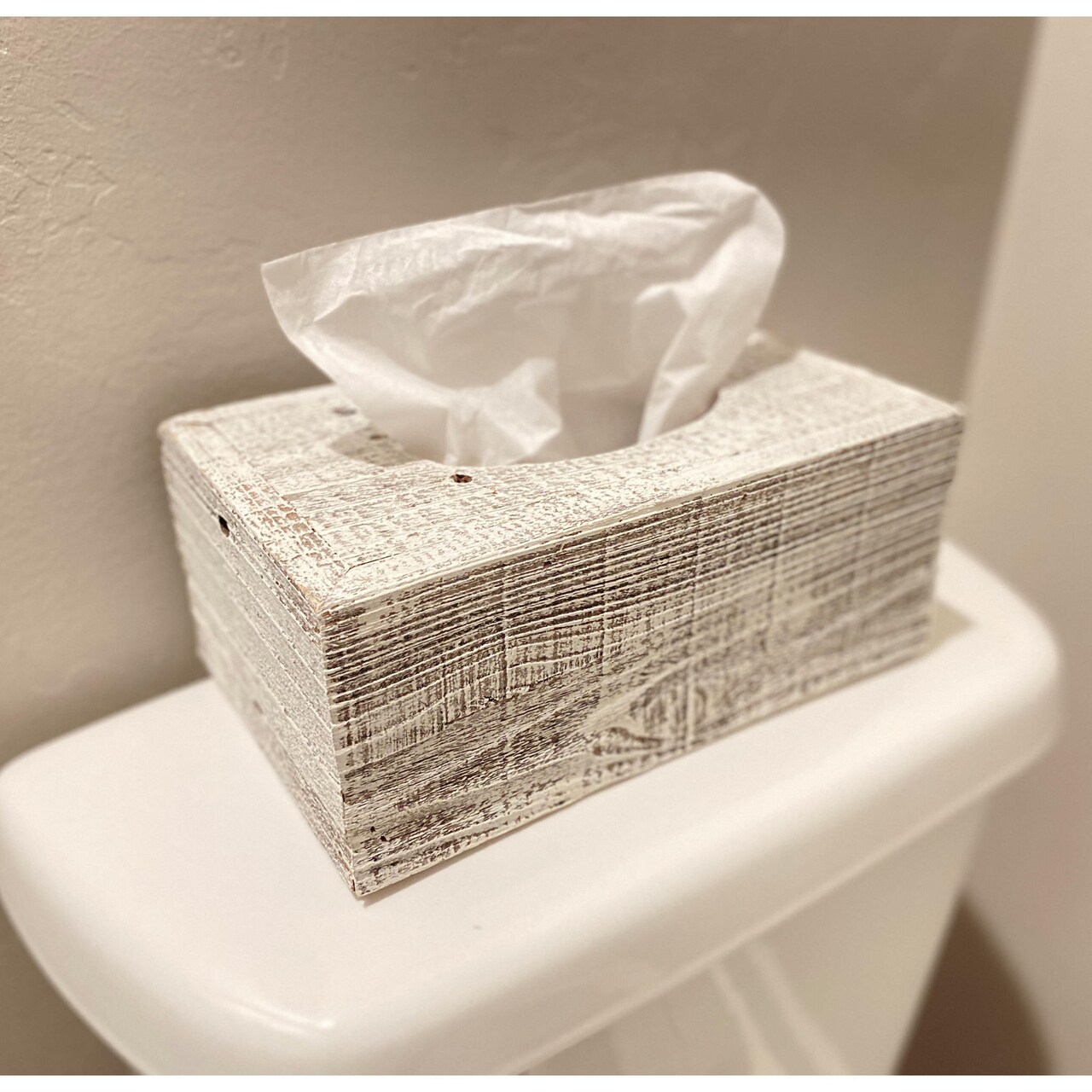 Rustic Farmhouse Reclaimed Wood Decorative 9" x 5.25" Rectangular Tissue Box Cover